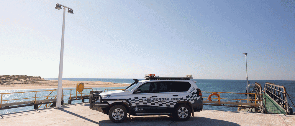 AFP Vehicle on a pier at Exmouth