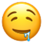 smiling face drooling