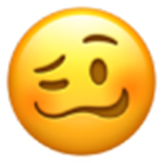 a face with a wiggly smile