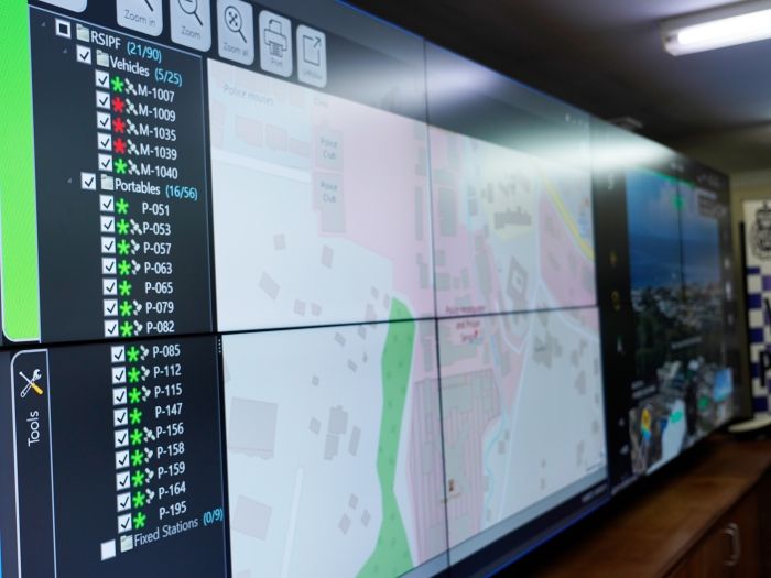New audiovisual wall in RSIPF's new Police Operation Centre