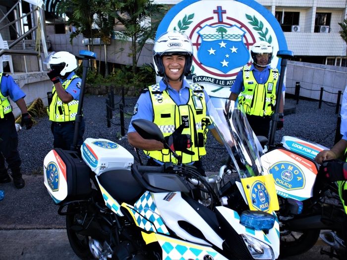Police on motorcycles