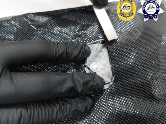 Image of methamphetamine allegedly detected at Sydney Airport