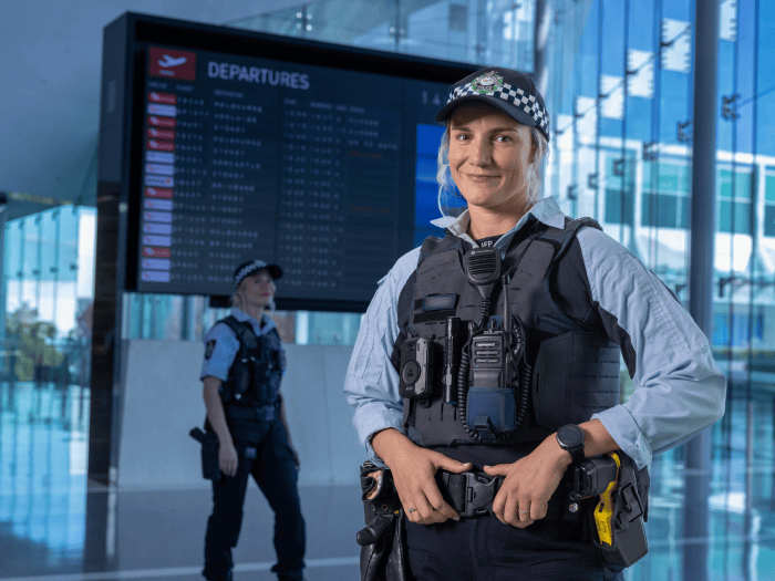 Two female PSO's at the airport