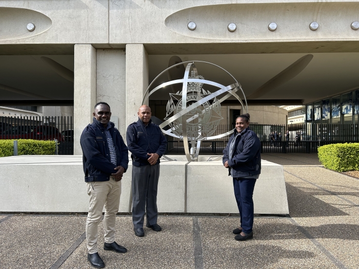 RSIPF Members outside AFP Headquarters in Canberra