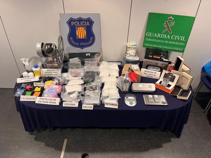 Drugs and other items seized as part of Operation Helidon