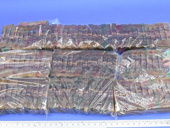 Bundles of cash seized