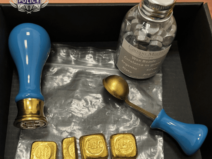 Gold bullions seized during the investigation