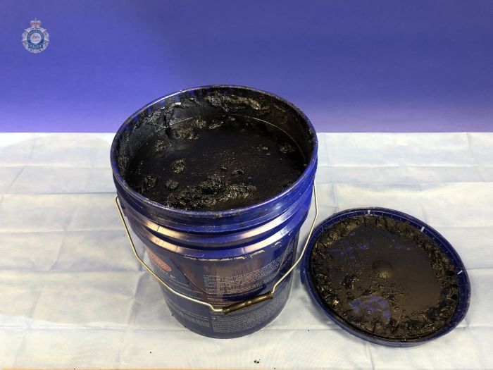 Seized tub containing meth