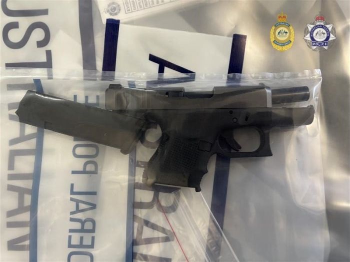 Seized firearm in AFP evidence bag