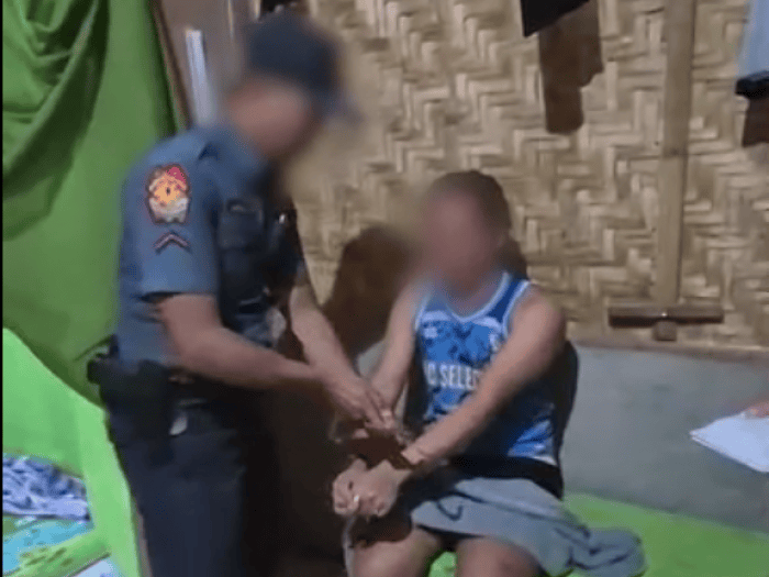 Philippines National Police arrest a person