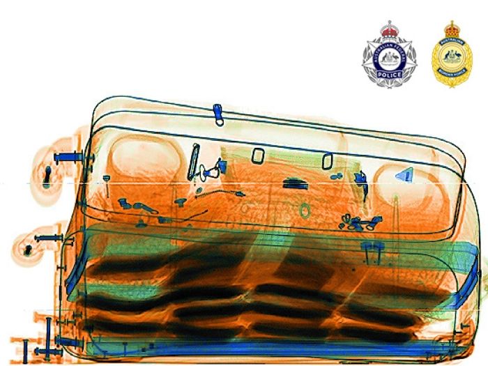 X-ray of baggage which concealed cocaine