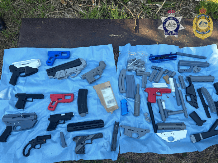 Firearms seized during search warrant