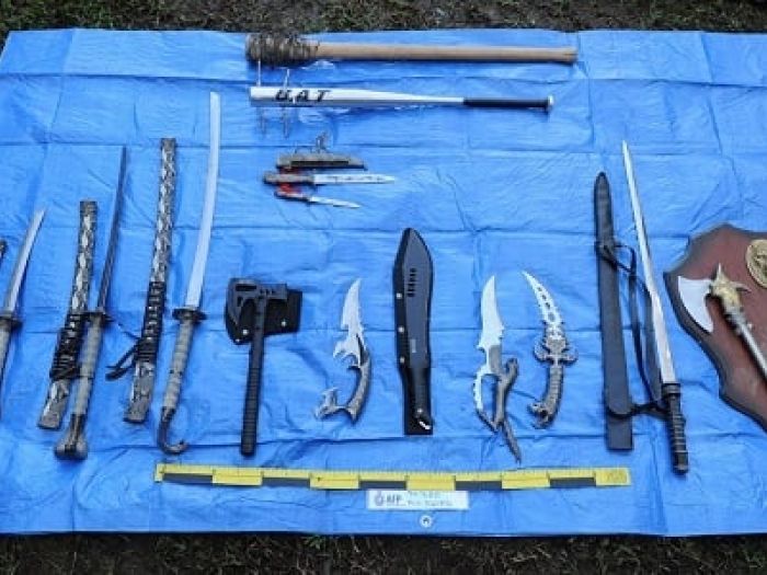 Seized weapons