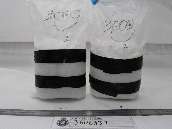 Two bags of methamphetamine seized by authorities