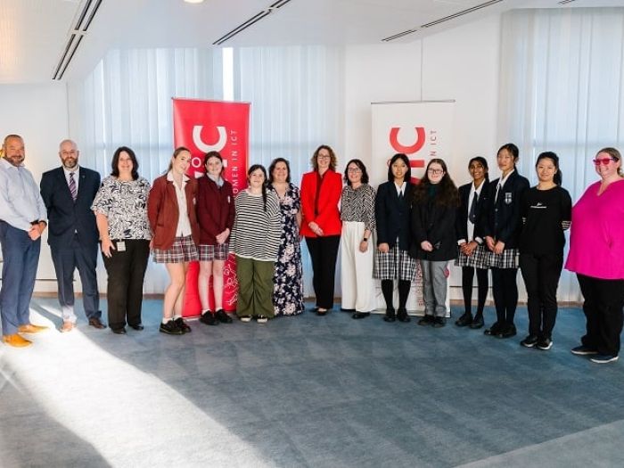 AFP with students for International Girls in ICT Day