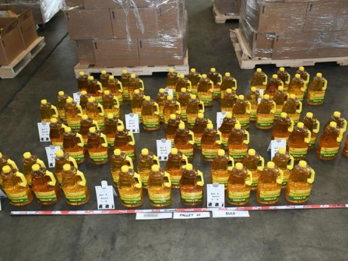 Liquid meth in canola oil bottles