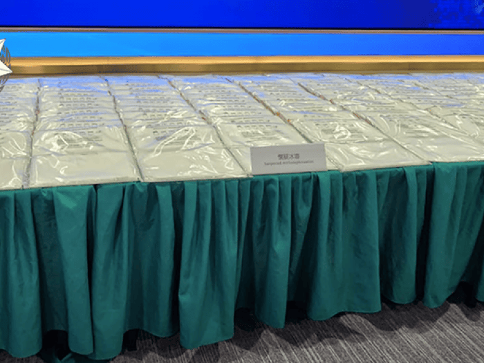 Methamphetamine seized by the Hong Kong Customs and Excise (HKCE) agency.