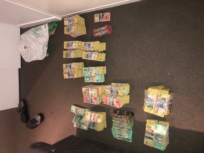Cash seized by the AFP