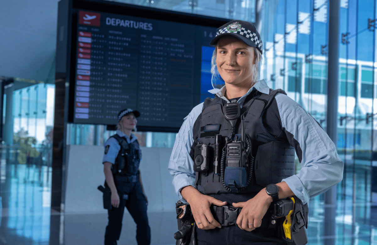 Two female PSO's at the airport