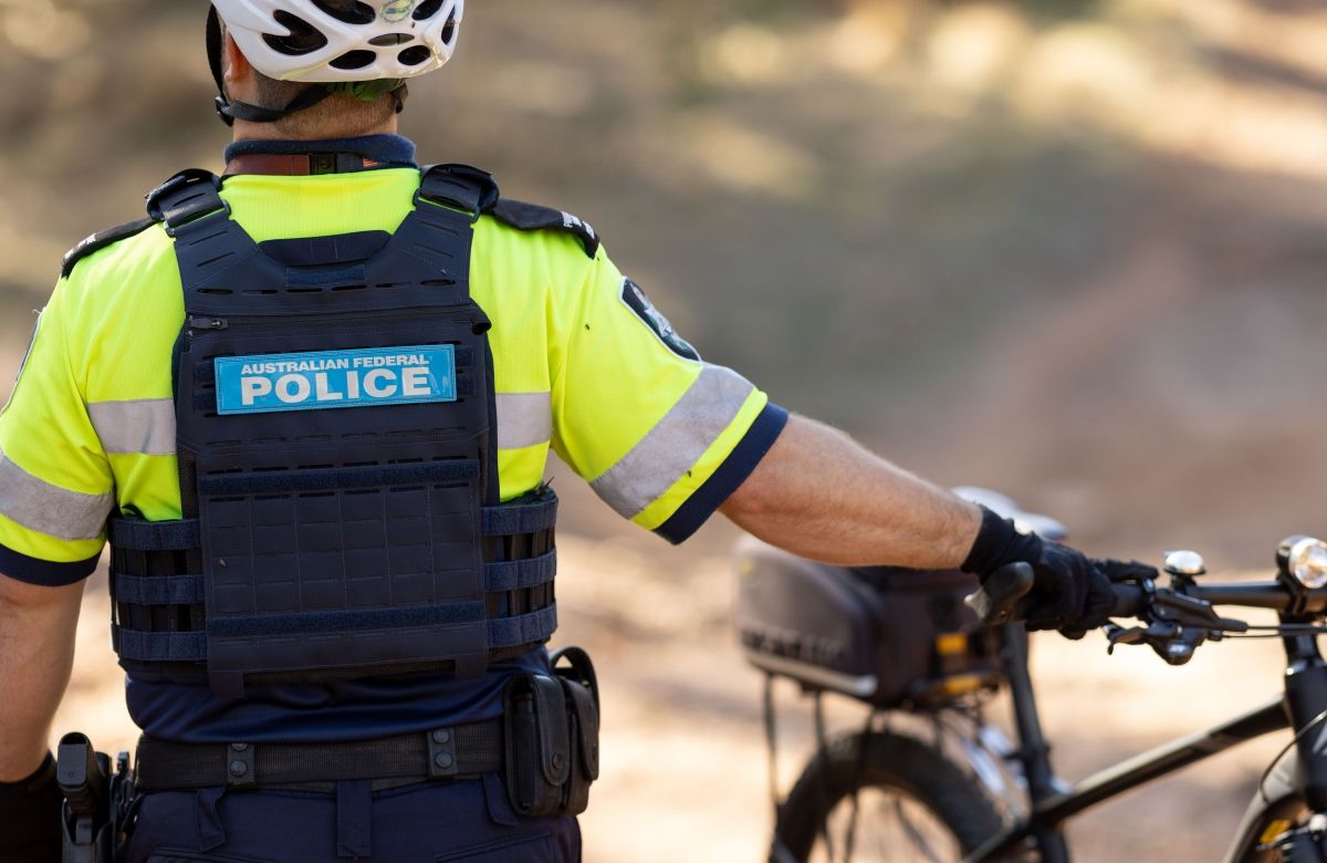 a PSO with a bicycle
