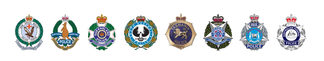 Police badges for all of Australians police forces