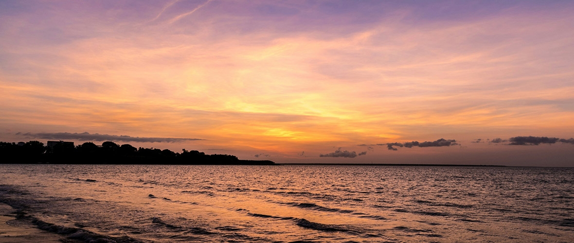 Sunset over the ocean