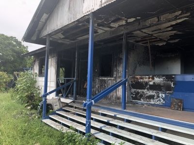 Damaged Kukum traffic centre