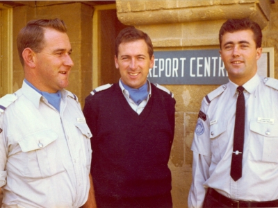 Three members of the Queensland Police Service who were part of the first Australian police contingent to Cyprus, in 1964