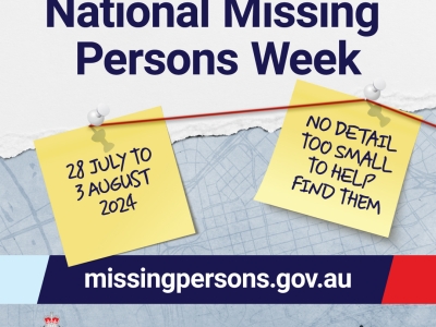 National Missing Persons Week Banner Image