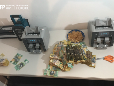 Two electronic currency counters and cryovac sealing equipment were also seized, along with $6.1 million predominantly $100 and $50 bills from a Girrawheen property in November 2020