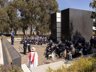 60 Years of police peacekeeping memorial service at the National Peacekeepers Memorial.