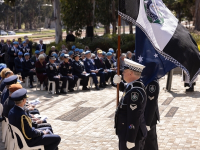 60 Years of police peacekeeping memorial service at the National Peacekeepers Memorial.