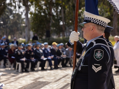 60 Years of police peacekeeping memorial service at the National Peacekeepers Memorial.