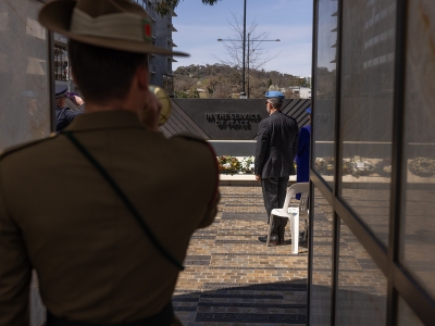 60 Years of police peacekeeping memorial service at the National Peacekeepers Memorial.